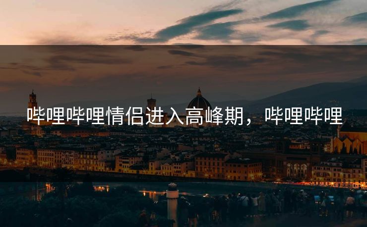 哔哩哔哩情侣进入高峰期，哔哩哔哩